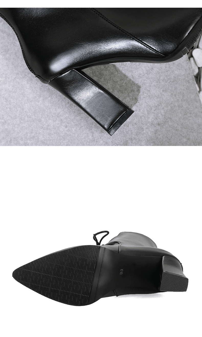 Bottes à talons Tokyo Style - Rose, Noir