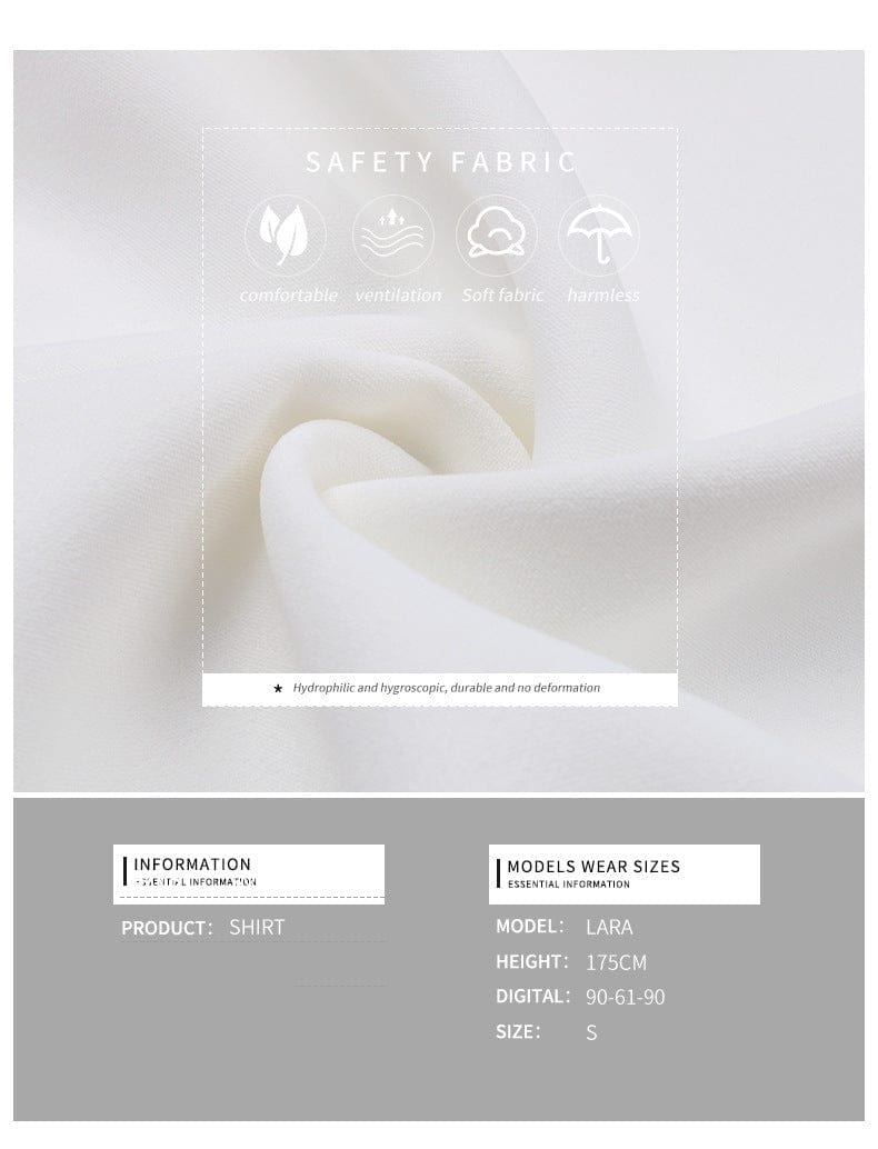 Chemisier blanc avec ruban au cou Ginza Stylr