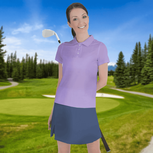 FFJM Polo T-Shirt Femme - Mauve lavendre