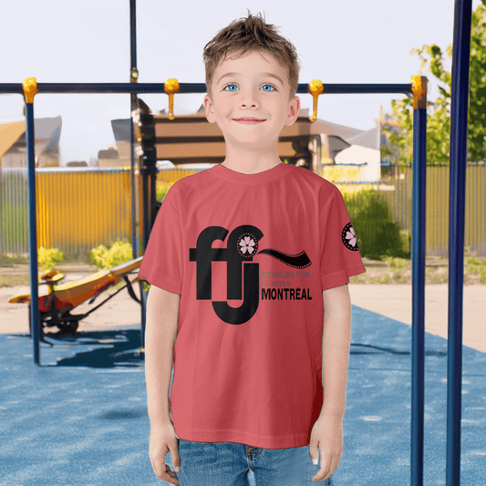 FFJM T-Shirt Coton Enfant - Corail