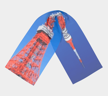 Foulard de soie Tokyo Tower 16x72