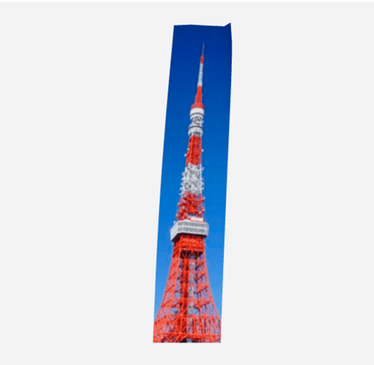 Foulard de soie Tokyo Tower 16x72