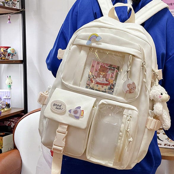 Ins-style Large Capacity Senior High School Student Schoolbag Women's Korean-style Harajuku Ulzzang All-match Backpack Junior High School Student Backpack