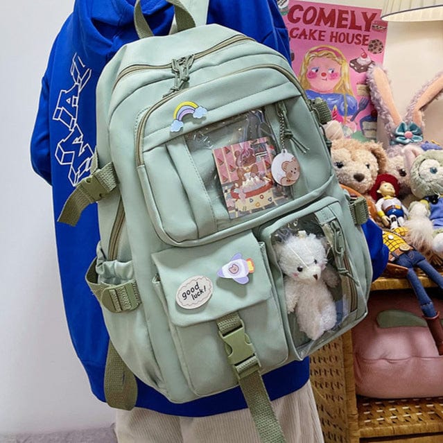 Ins-style Large Capacity Senior High School Student Schoolbag Women's Korean-style Harajuku Ulzzang All-match Backpack Junior High School Student Backpack