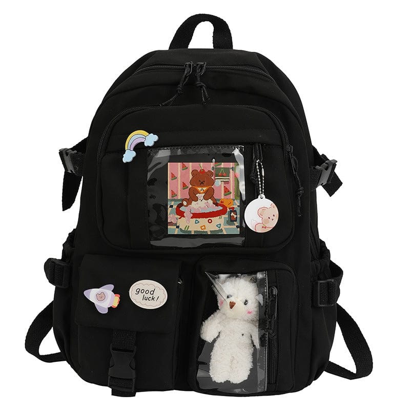 Ins-style Large Capacity Senior High School Student Schoolbag Women's Korean-style Harajuku Ulzzang All-match Backpack Junior High School Student Backpack