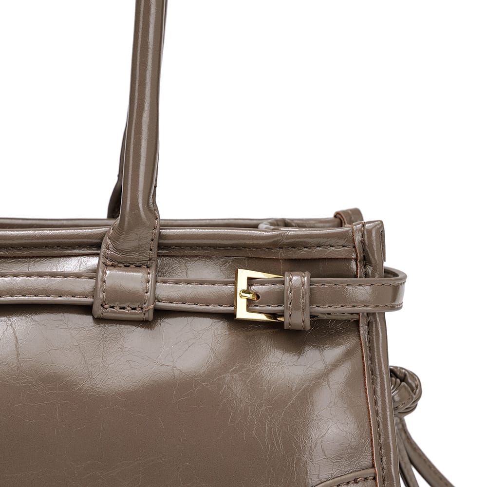 Sac à main allongé en cuir souple végan - long 5 couleurs noir, beige, rouge brun, gris - Tokyo Style