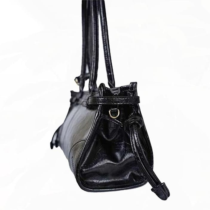 Sac à main allongé en cuir souple végan - long 5 couleurs noir, beige, rouge brun, gris - Tokyo Style