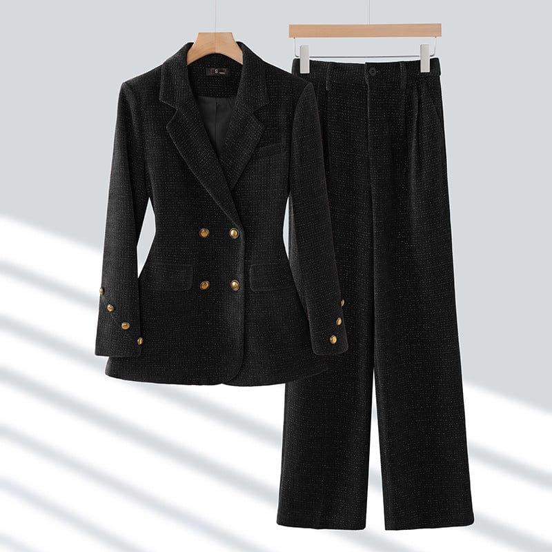 Complet en corduroy pour femme, jacket et pantalon - Marunouchi