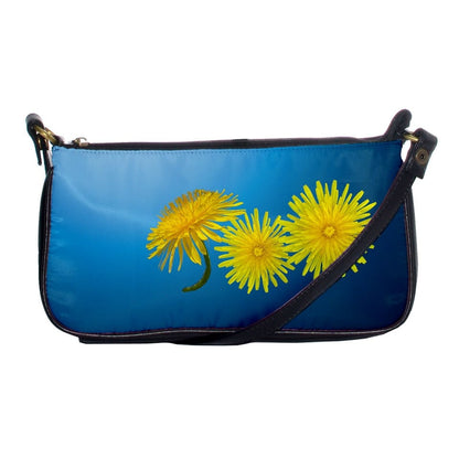 FLOWERS - Dandelion Shoulder Clutch Bag - Blue