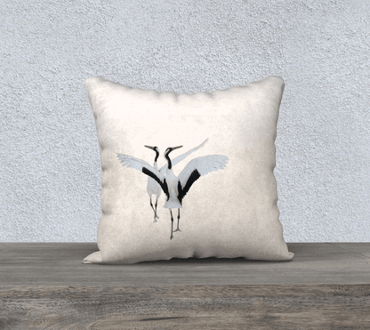 Cushion cover - Oiseaux du Japon - Tsuru