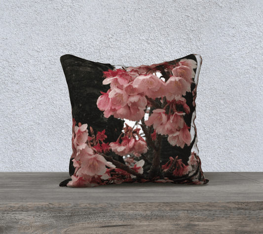 Paysage du Japon - Sakura - Housse de Coussin 18x18