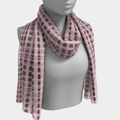 the-wheaten-store-pink-flower-tartan-silk-and-modal-scarf-long-scarf-16-x-72-silk-modal-33614906032325