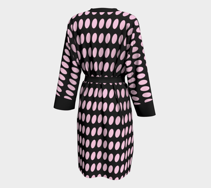 Robe Black with Pink Polka Dots