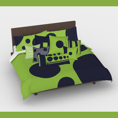 18" Accent Cushion Cover - Green and Navy