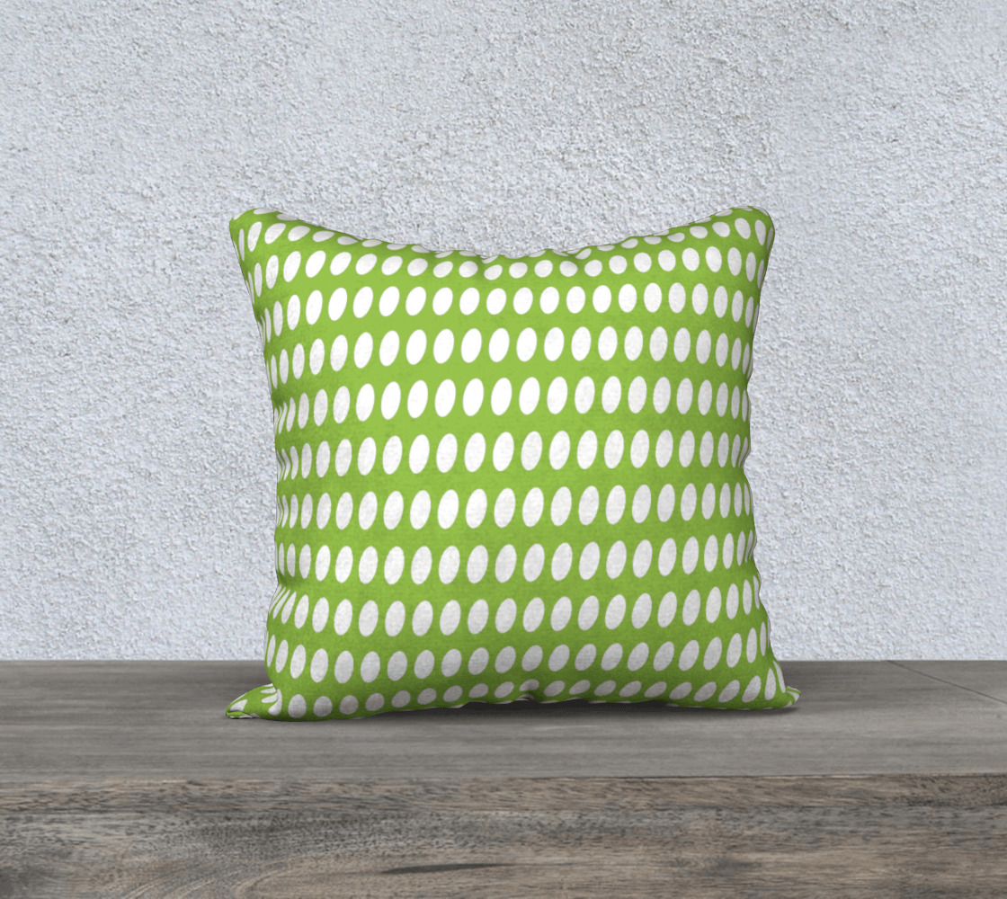 18" Cushion Cover - Green and Navy