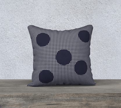 18" Cushion Cover - Green and Navy