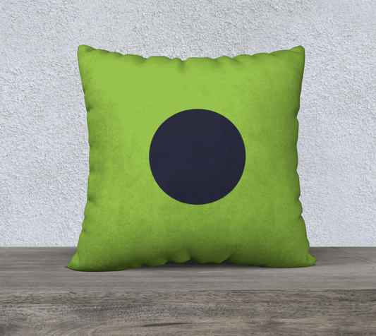 22" Cushion Cover - Green and Navy