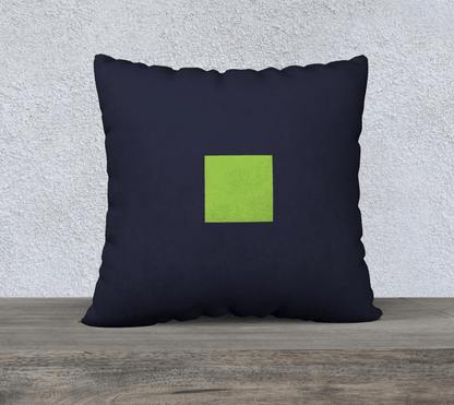 22" Cushion Cover - Green and Navy