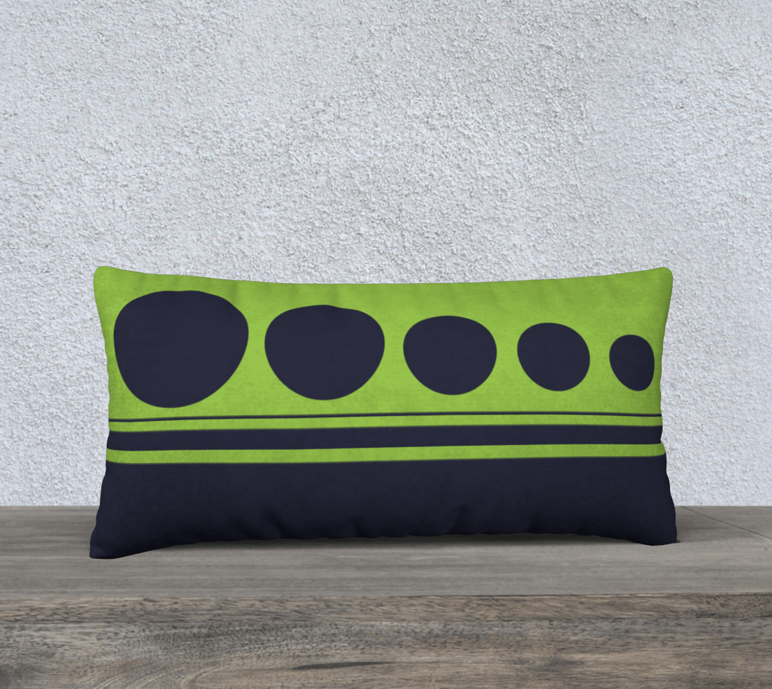 24x12 Accent Cushion Cover - Green and Navy