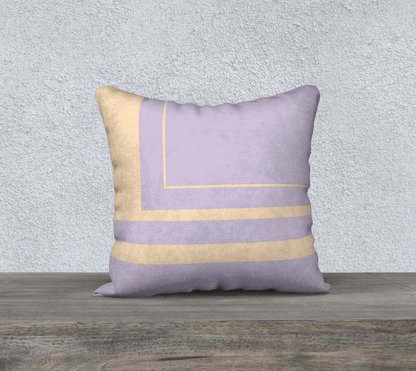 the wheaten store Accent Cushion Cover 18x18 - Lavender Purple and Beige