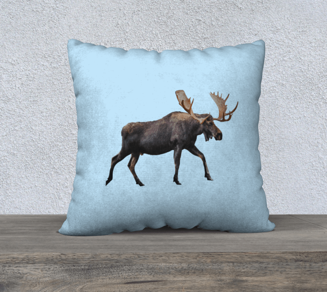 Animaux du Quebec - 22x22 Accent Cushion Cover  - Orignal