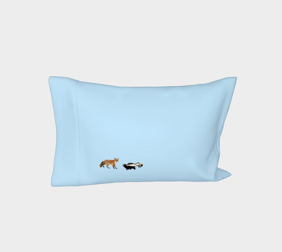 Animaux du Quebec - Pillow Cover - Soft Blue