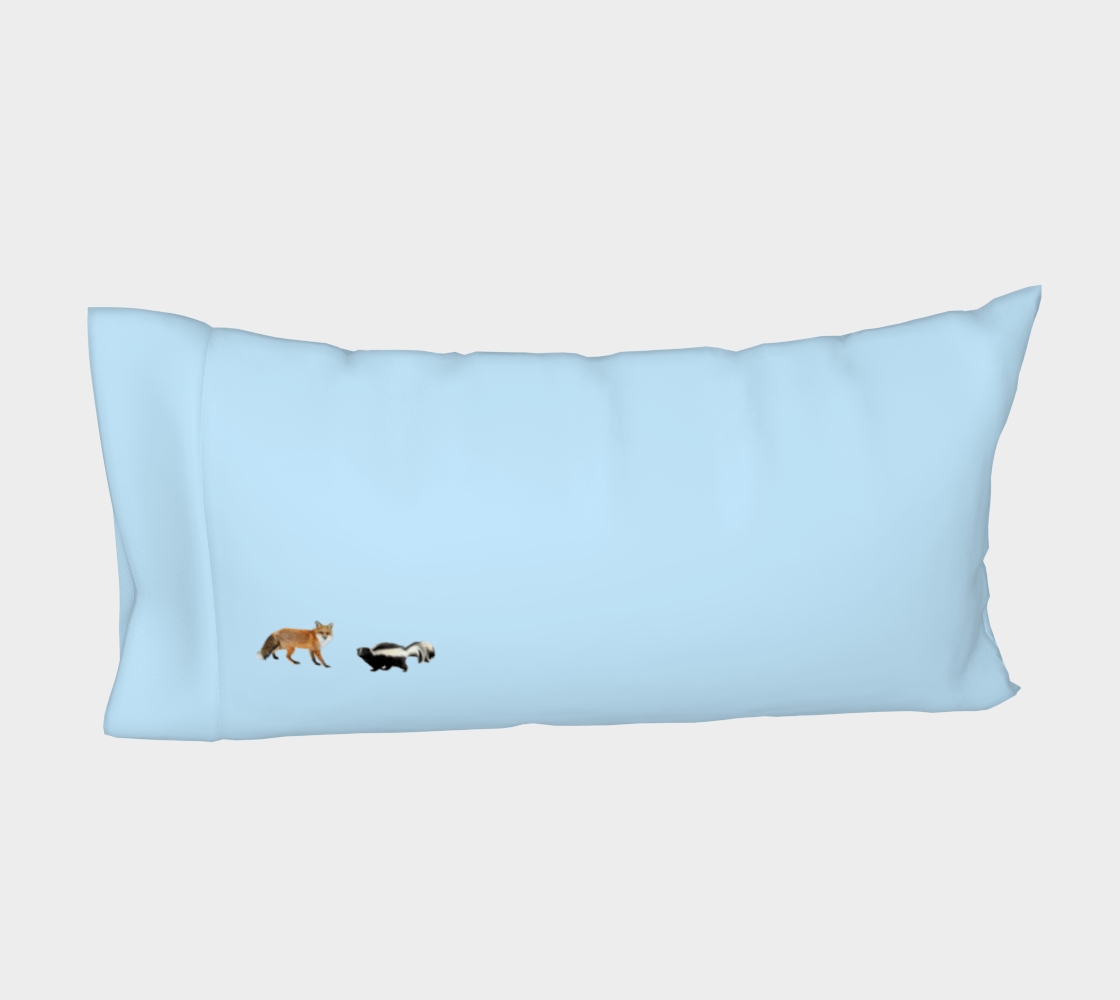 Animaux du Quebec - Pillow Cover - Soft Blue