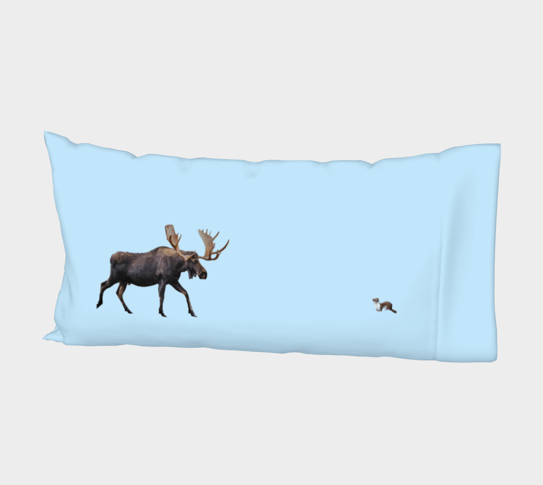 Animaux du Quebec - Pillow Cover - Soft Blue