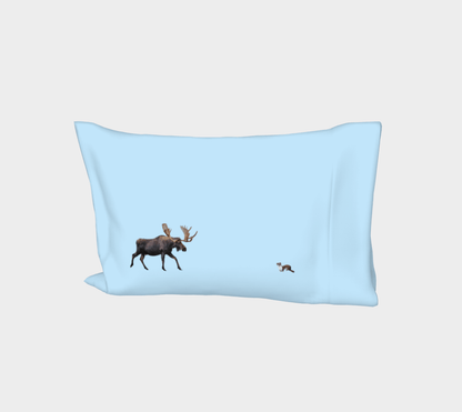 Animaux du Quebec - Pillow Cover - Soft Blue