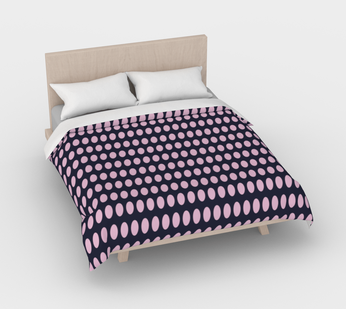 the-wheaten-store-bed-duvet-cover-marine-blue-and-pink-polka-dots-duvet-cover