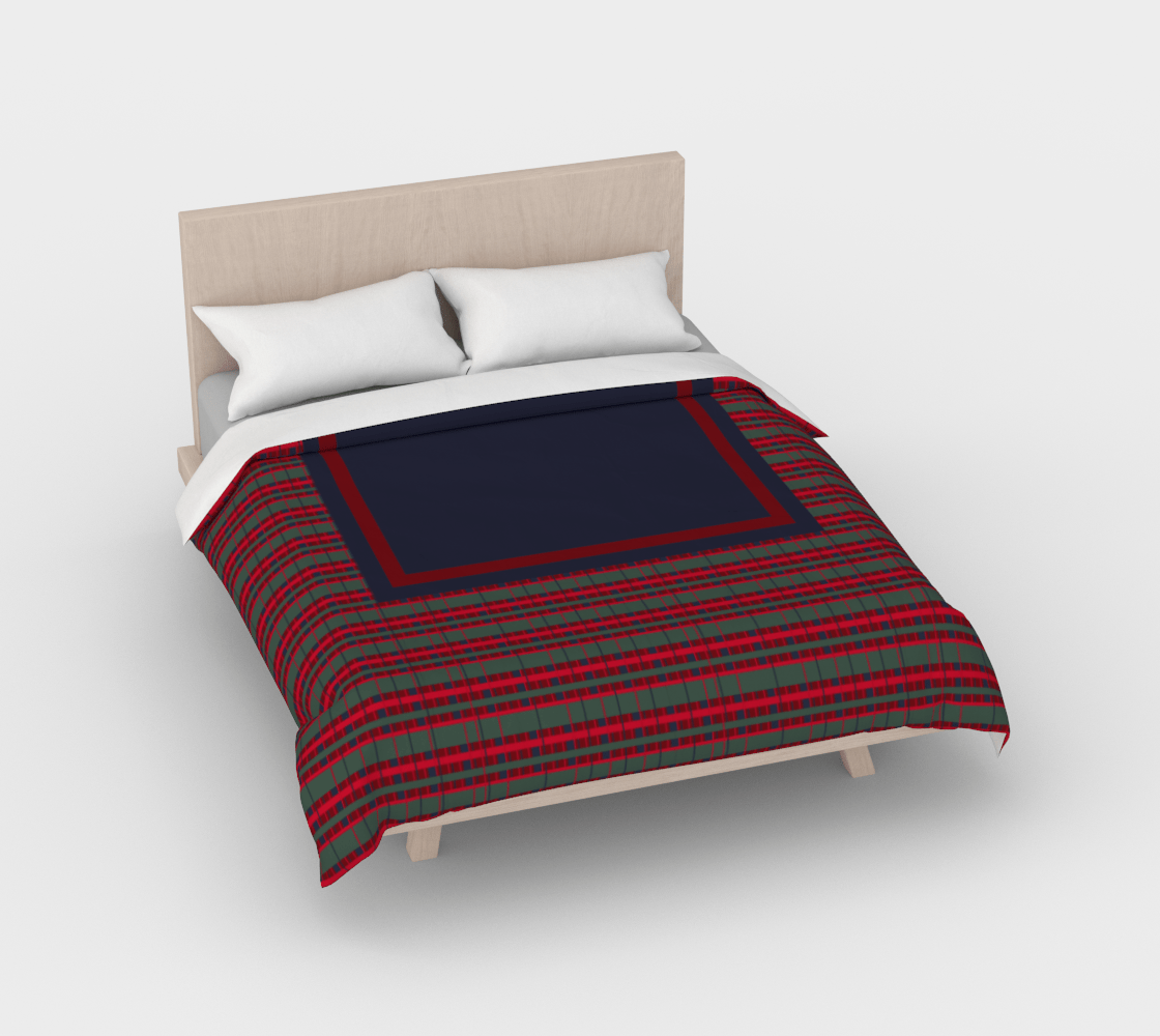 Duvet Cover Tartan - Red and Navy Blue