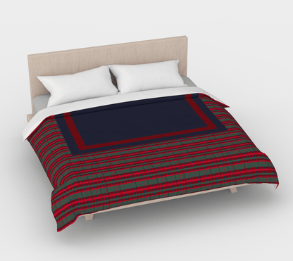 Duvet Cover Tartan - Red and Navy Blue