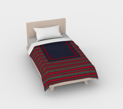 Duvet Cover Tartan - Red and Navy Blue