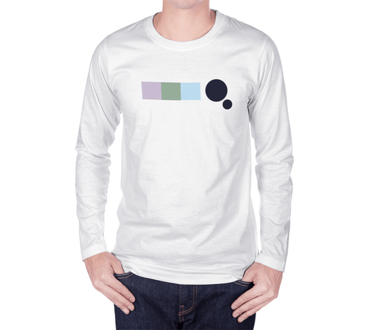 Men's Long T-Shirt - Squares and dots