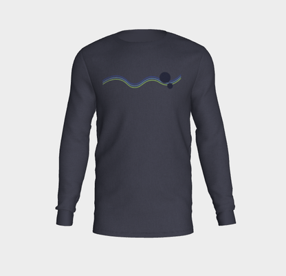 Men's Long T-SHirt - Waves - 6 colors