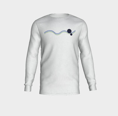 the wheaten store Men's Long T-SHirt - Waves