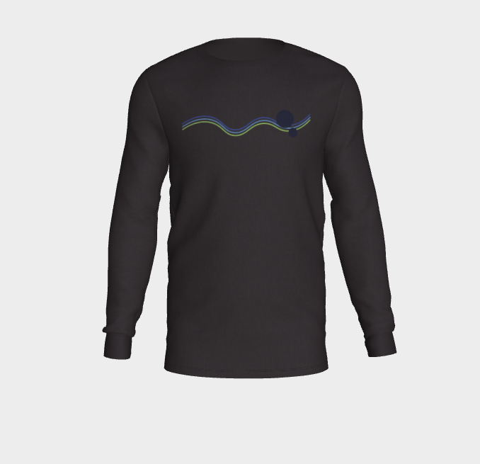 the wheaten store Men's Long T-SHirt - Waves