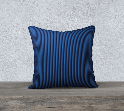 Ocean Blue Square Accent Cushion - Blue and Pink 18"