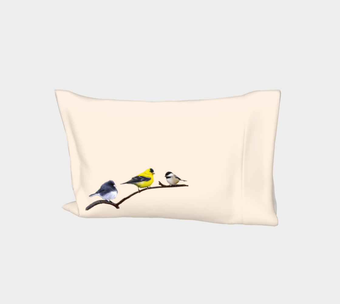 Oiseaux du Queec - Pillow Case - Beige_ the wheaten store