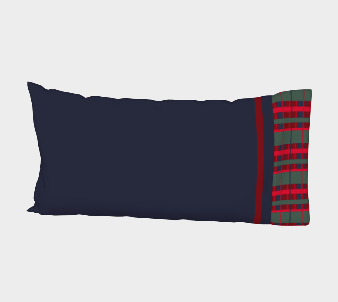 the wheaten store Pillow Case - Tartan - Navy blue and Red