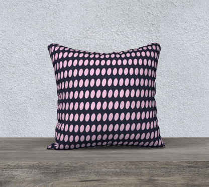 Square Accent Cushion - Marine blue and pink