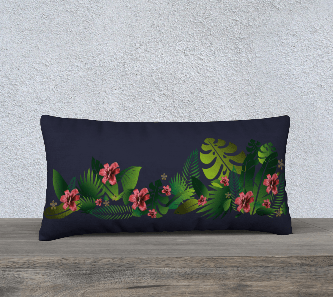 the-wheaten-store-tropical-cushion-cover-marine-blue-24-x-12