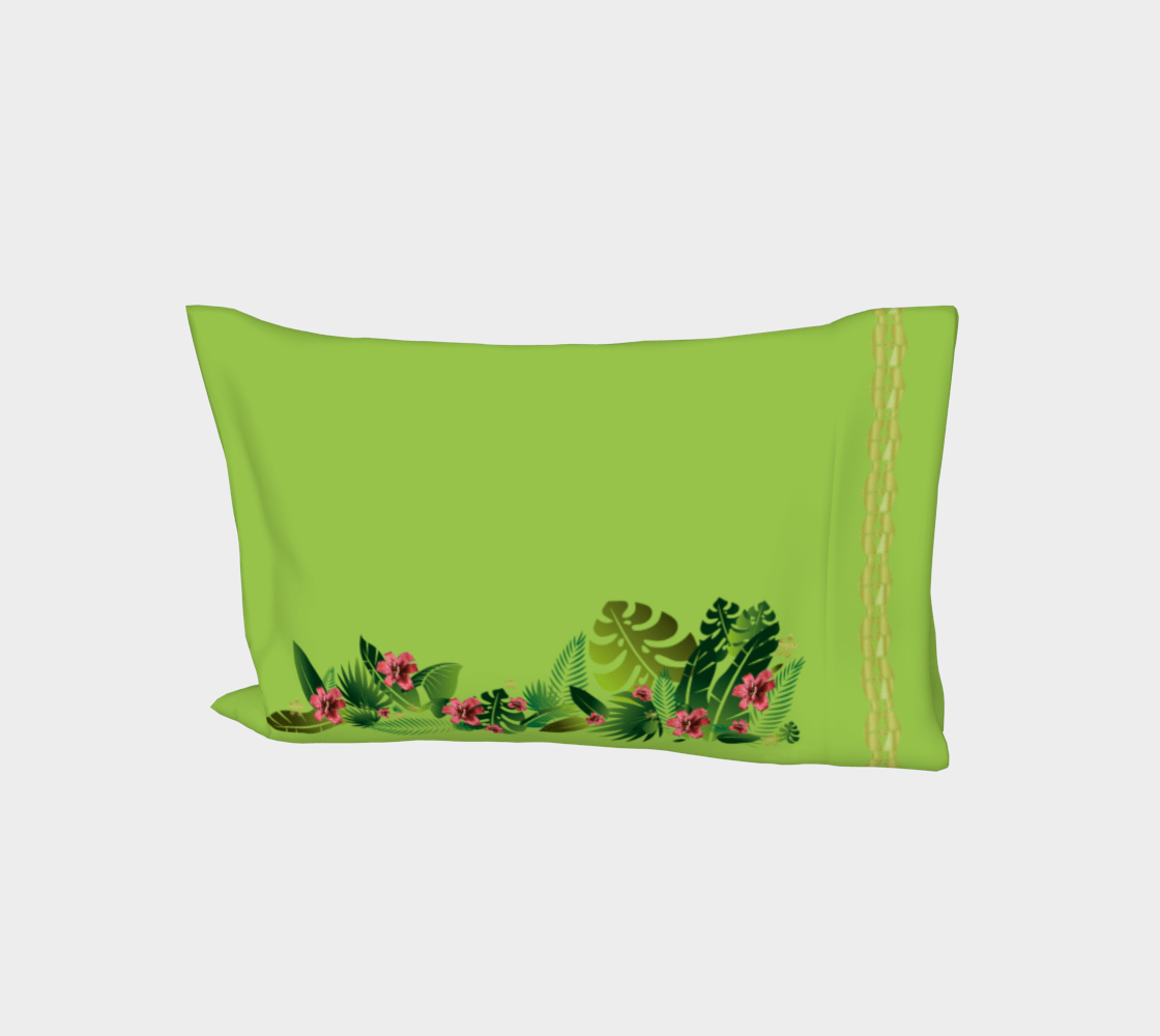 the-wheaten-store-tropical-pillow-case-lime-green-bed-pillow-sleeve