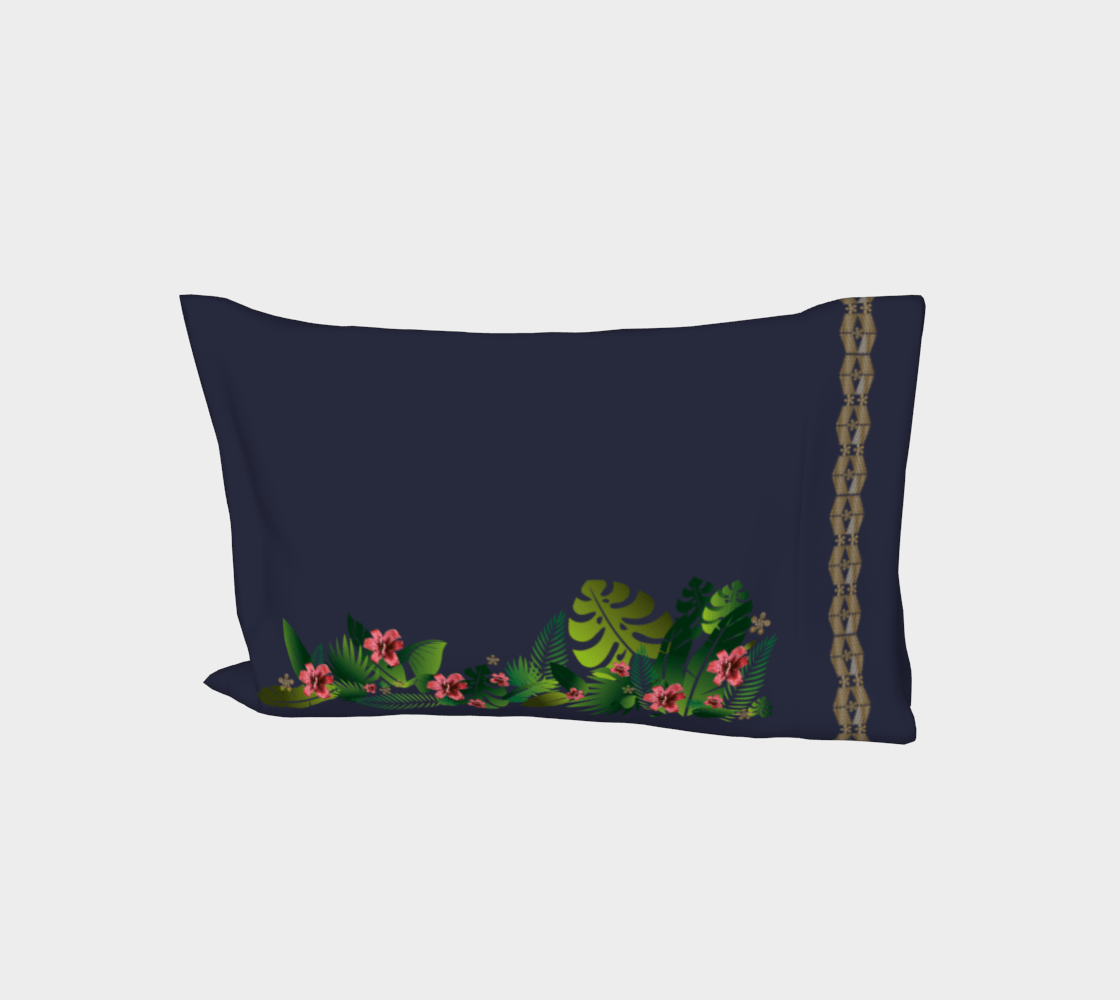 the-wheaten-store-tropical-pillow-case-marine-blue-bed-pillow-sleeve