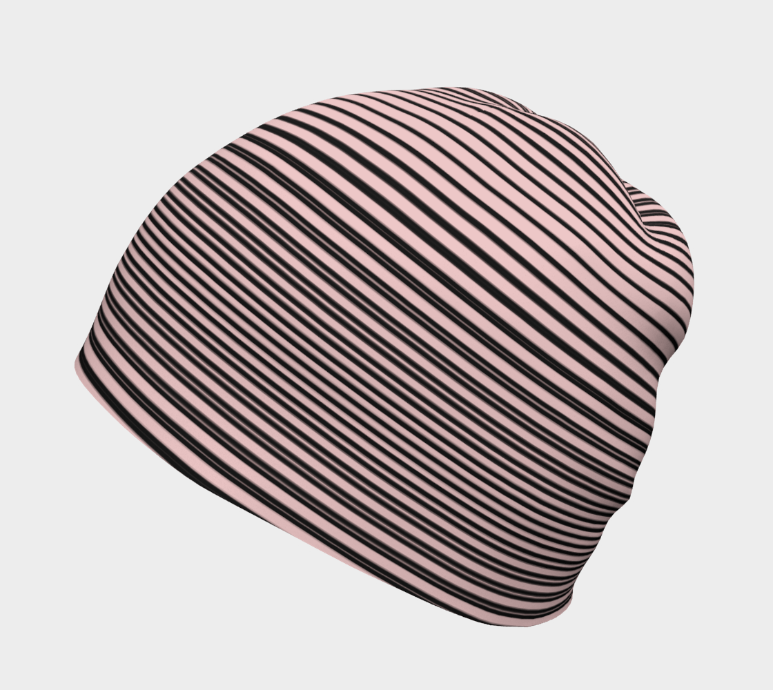 Tuque Hat - Baby Pink Striped - the wheaten store