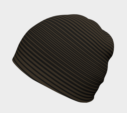 Tuque Hat - Chocolate Brown Striped- the wheaten store