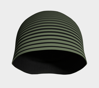 Tuque Hat - Khaki Green Striped - the wheaten store