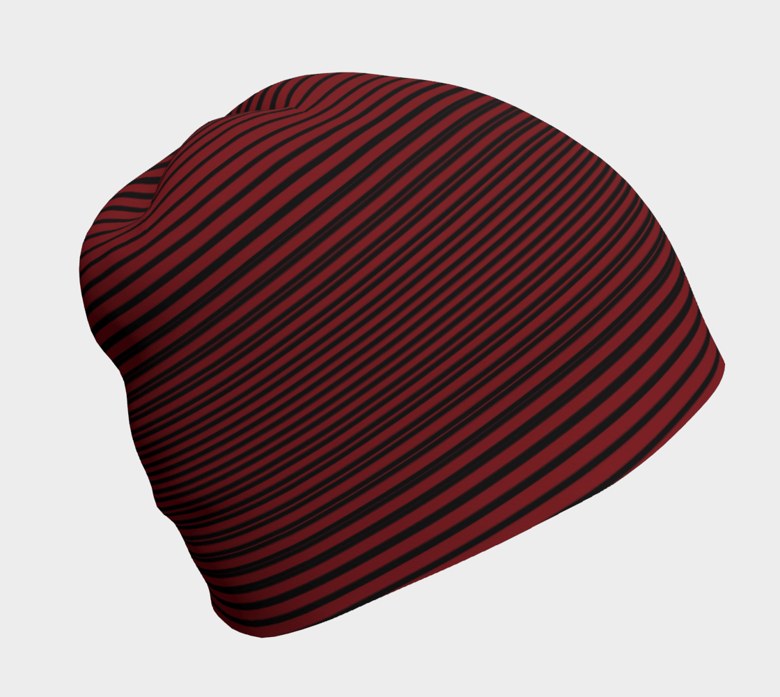 Tuque Hat - Ruby Red Striped - the wheaten store