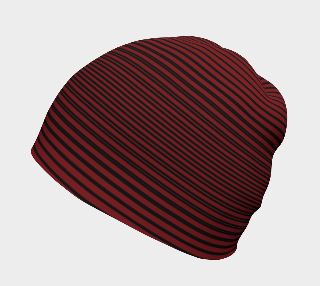 Tuque Hat - Ruby Red Striped - the wheaten store