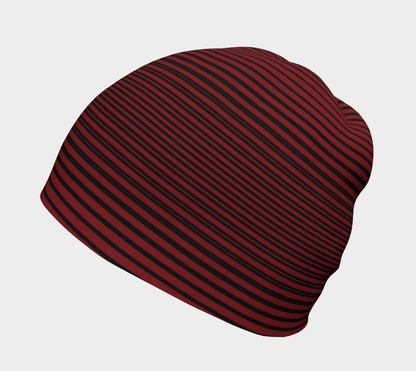 Tuque Hat - Ruby Red Striped - the wheaten store